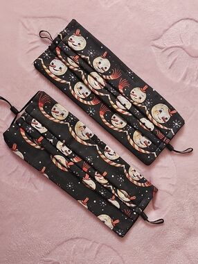 2 Festive Snowman Face Masks - Johanna Parker